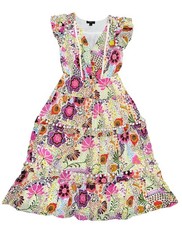J. Crew Women’s Short Sleeve Pom-pom Ratti Retro Colorful Floral Dress Size 0