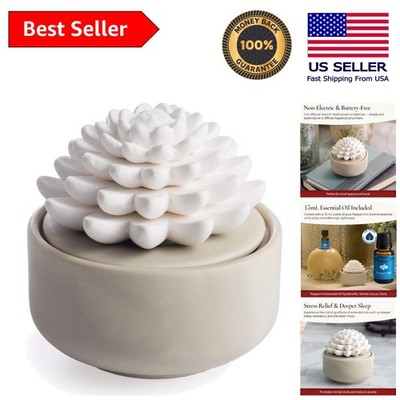 Eco-Friendly Porcelain Essential Oil Diffuser with Long-Lasting Peppermint Scent