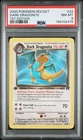 2000 POKEMON TEAM ROCKET DARK DRAGONITE FIRST EDITION NON HOLO PSA 8 WOTC