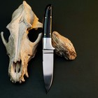 7.7" inch D2 Steel Hunting Knife Full Tang Resin Handle Fixed Blade + Sheath — photo 4