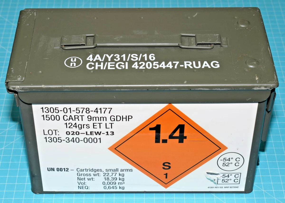 Caisse à munitions étanche Armée française usitée pour 275 DET INDIV F1