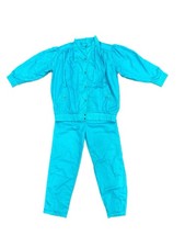 Vtg 80  s Teal Abraxas Windbreaker Track Suit Set Jacket  Pants Size L