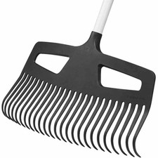 Fiskars XactTM breiter, leichter Laubrechen L Besen Harke ergonomisch hochwertig