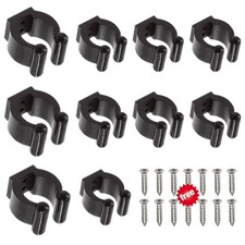 Pool Cue Holder 10 PCS Plastic Fishing Rod Clips Wall Mount Snooker Stick