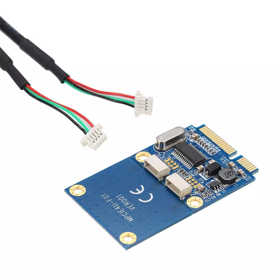 New Mini PCI-E to USB Adapter mPCIe to 5 Pin 2 Ports Dual USB2.0 Converter Card - Image 3 of 4