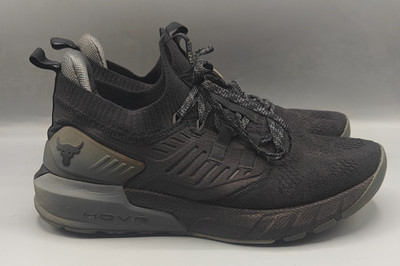 Under Armour Men's Project Rock 3 Training Shoes 3023004-001 Black Gray Sz 10.5
