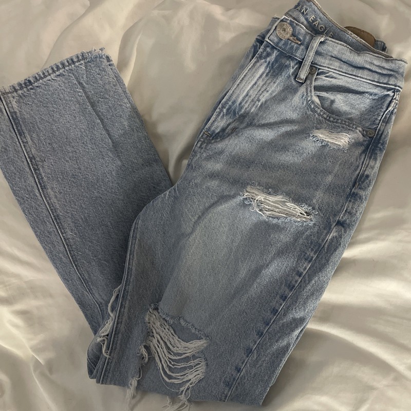 Women’s American Eagle Super Stretch Distressed Jeans Blue Size 2