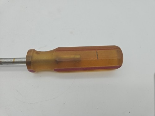 Mac Tools Vintage 3/8"× 5-3/4" Blade Flat Tip Screwdriver Amber/Red Handle PJR6 - 第 7/13 張圖片