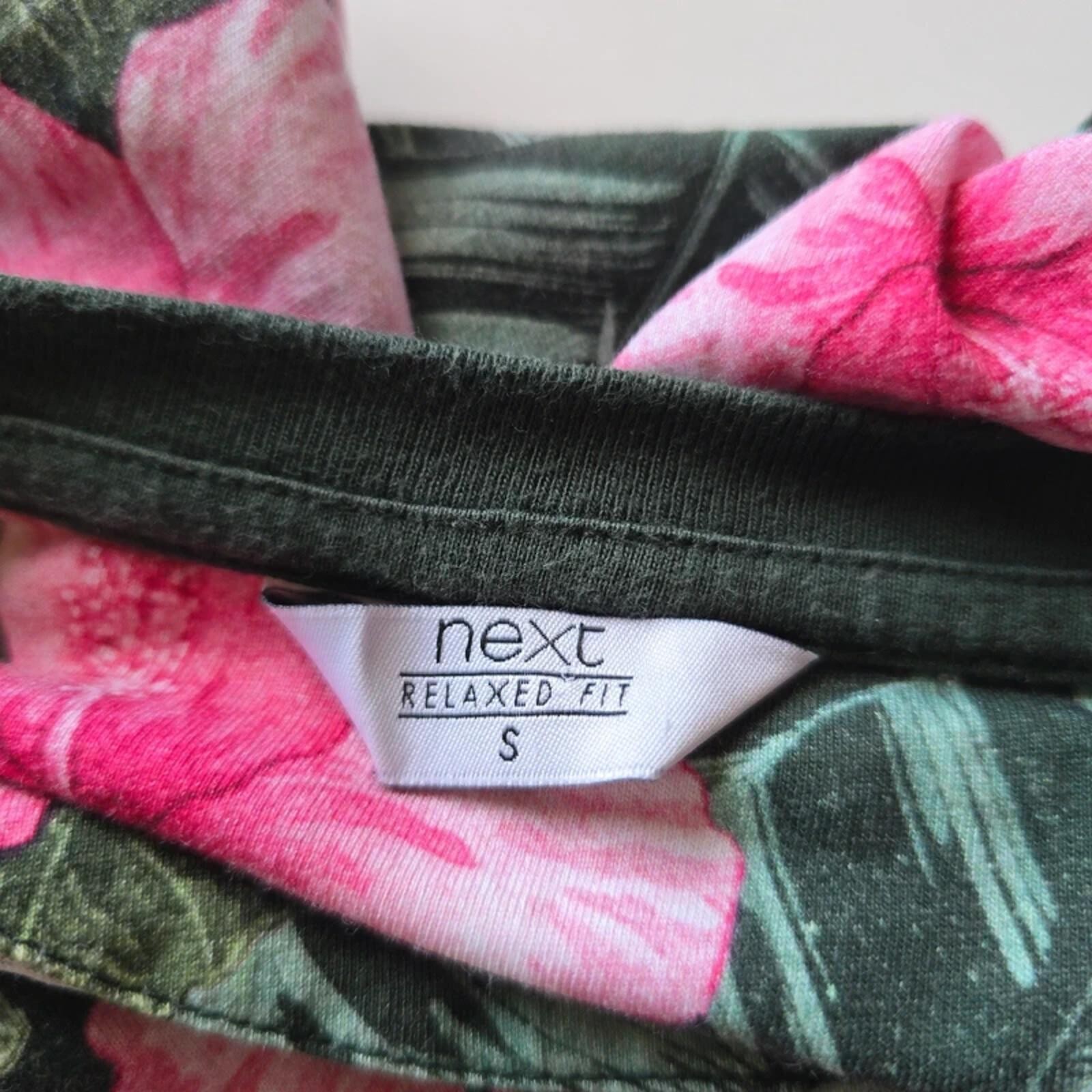 Next Tropical Hibiscus Print T Shirt Small image 5