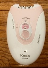 KEDA KD-216 SMOOTH GLIDE EPILATOR FOR WOMEN WITH LED LIGHT 2 SPEED.   OPEN BOX