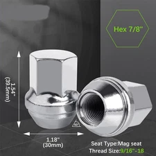 20Pcs 9/16-18 Closed end Bulge Acorn Style Lug Nuts for Dodge Ram 1500 2002-2010