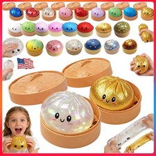 Mini Squishy Mystery Dumpling Glitter Dumplings Bun Glitter Rare Toy New 2026 CE