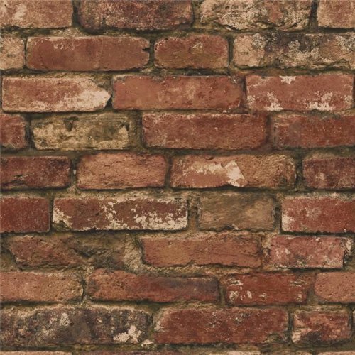 Fine Decor FD31285 Rustic Brick Wallpaper, Red - Image 2