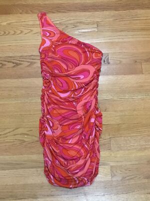 vici orange dress Vici Tiered dress. Pattern has stars on the orange size small never worn