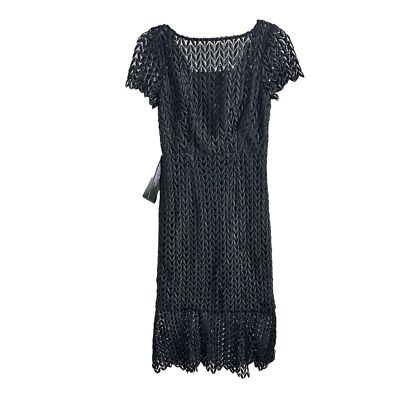 Kay Unger Tatum Black Lace Short Sleeve Midi Cocktail Dress Size 2 NWT | eBay Kay Unger Tatum Black Lace Short Sleeve Midi Cocktail Dress Size 2 NWT | eBay