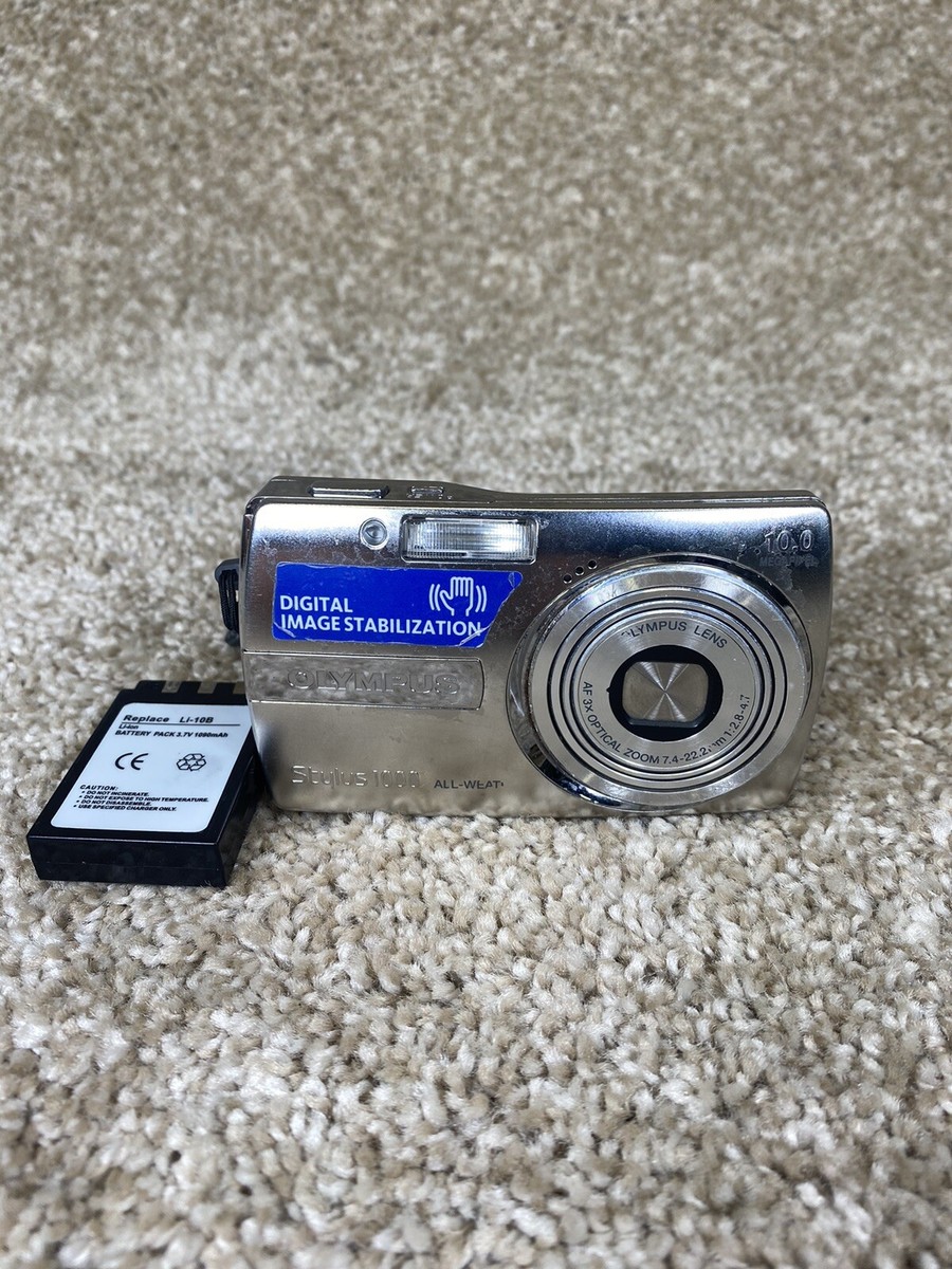 Olympus Stylus 1000 10.0MP Digital Camera - Silver Untested With