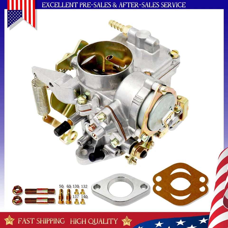 113129031K Carburetor For VW Beetles 1971-1979 Dual Port 1600cc 12V 37 Pict-3 - Изображение 3 из 4