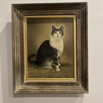 Ginnie Crozier Otis 1966 - Oil Painting on Canvas - Little Cat - 20.5in X 24.5in