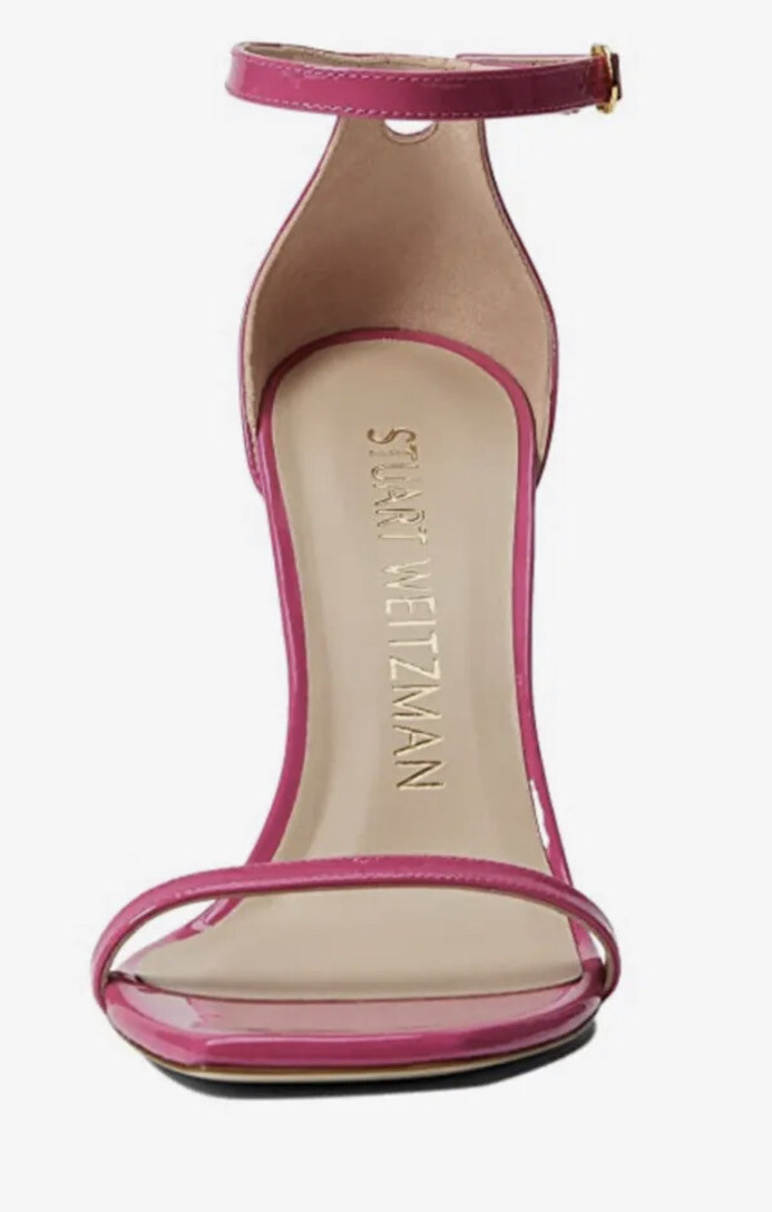 Stuart Weitzman Nudistcurve 100 Magenta Pink Patent Leather