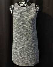 Loft Outlet Petite Sleeveless Swing Tank Dress Zipped Gray Size XSP