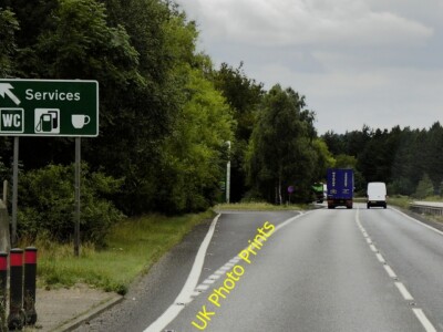 Foto 6x4 Thetford Bypass, Ausfahrt für Dienste Thetford\/TL8783 c2015