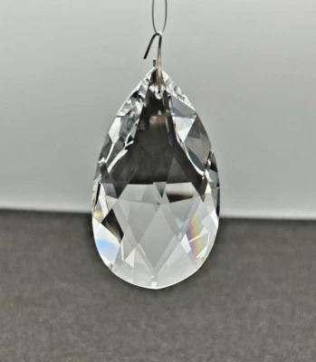 Swarovski Strass Crystal: 8721 Series "Almond" 76mm (3") 1-Hole Clear & Etched