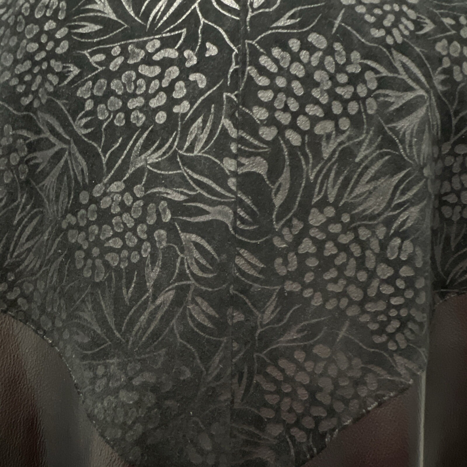 Fitz Wright Floral Embossed Leather Button Coat W… - image 6