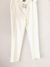 Fashion Nova Uptown Business Pants Straight Leg 2 Pockets Size L. Ivory Belt