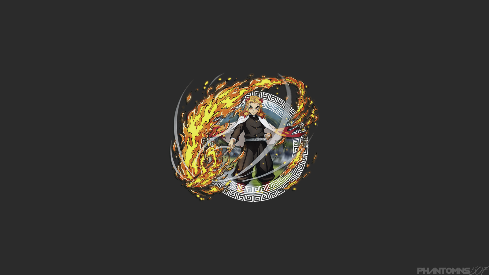 Anime Demon Slayer Rengoku Kyoujurou Fire Red Gaming Mouse Pad Desk Mat 49288