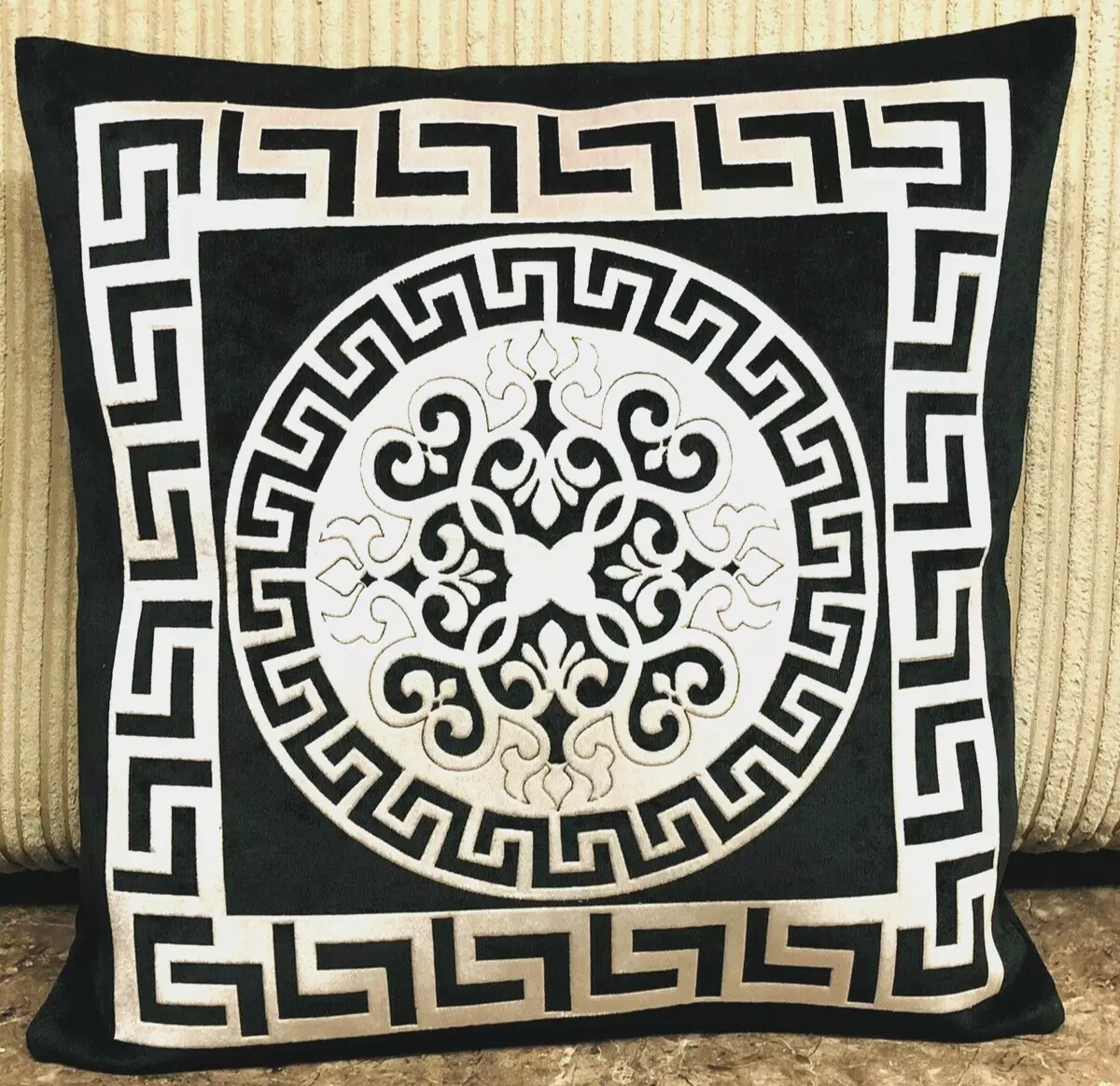 Greek key 2025 pillow cover
