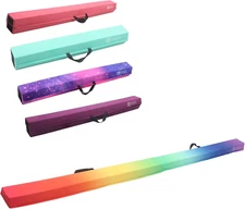 Gymnastics Balance Beam 6 Ft, Physical Therapy, Non Slip Walking Beam, Rainbow
