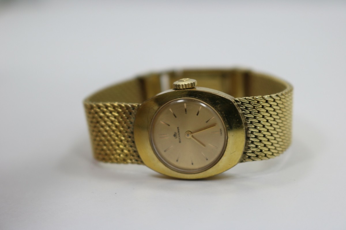 Vintage Bucherer 17 Jewel Gold Tone Mechanical Wind Ladies Watch