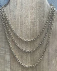Vintage Chain Link Necklace Signed Vendome Jewelry Gold Tone Long Opera 54"