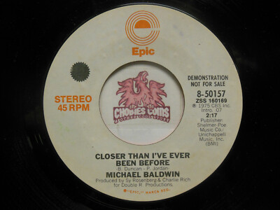 Michael Baldwin: Closer Than I've Ever Been Before / Mono, 45 RPM EX (NA) 