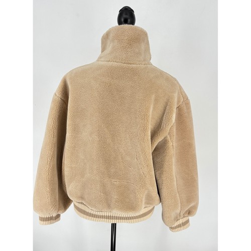 Armani Exchange Teddy Bomber Giacca Finto Shearling Collo Alto Polsini con Cintura S - Foto 7 di 11