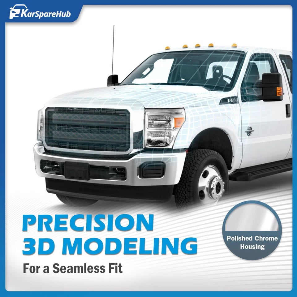 For 2011-2016 Ford F250 F350 F450 F550 Super Duty Chrome Headlights W/Bulbs L+R Foto 2 de 4