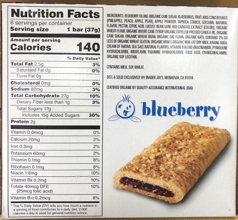 Barras de cereal Trader Joe's This Blueberry Walks Into A Bar 7,8 oz cada una paquete de 2 Foto 2 de 3