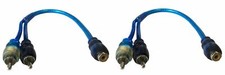 12" RCA Audio Jack Cable Y Splitter Adapter 2 Male to 1 Female Plug 2Pcs