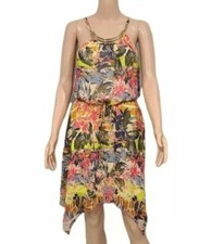 City Triangles Women's Fit and Flare Floral Spaghetti Strap Dress Size S