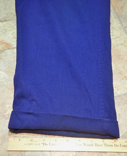 Rare Vintage Wool Gabardine Trousers Pleated Cuffed Leg Pants 31x26 WALDES Zip - Picture 6 of 15