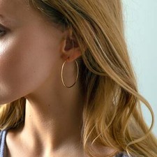 Large Hoop Earirngs in Gold Filled or Sterling Silver Hoops for Women