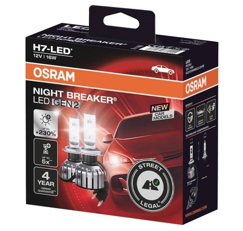 OSRAM NIGHT BREAKER H7 LED 230% Set für Fiat Tipo 356 Bj 215-4 64210DWNBG2 - Bild 4 von 4