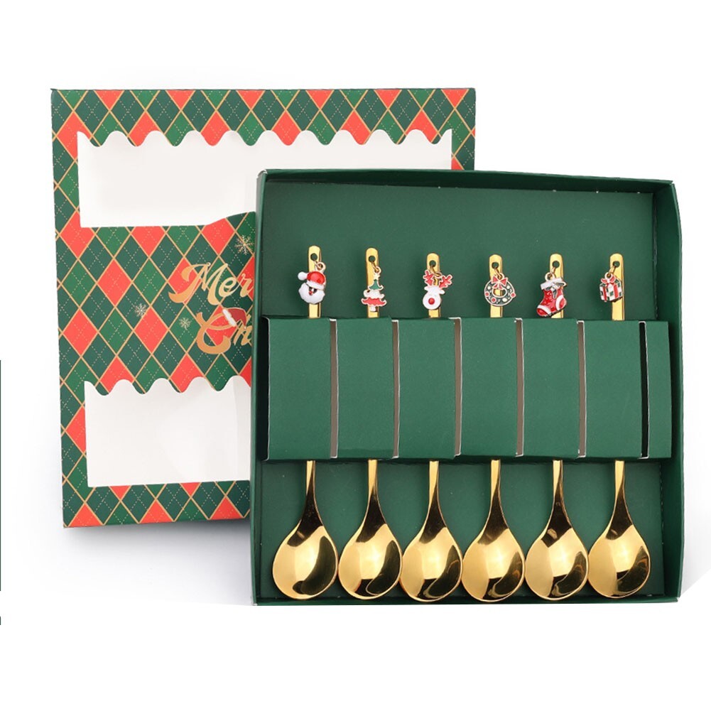 Stoviglie in acciaio inox a tema natalizio rendono la tua cena allegra...