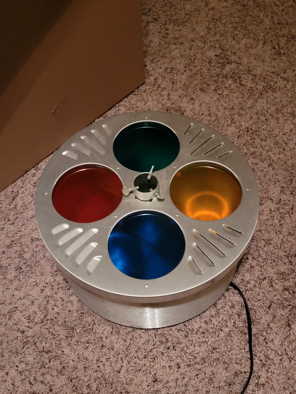 Vintage Evergleam TriLite Revolving Christmas Tree Stand 4 Color