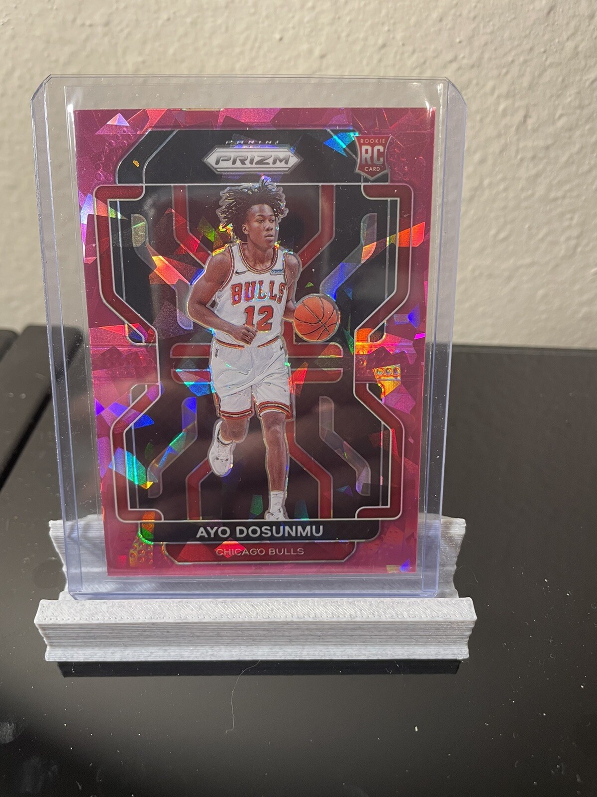 Ayo Dosunmu 2021-22 Panini Prizm Basketball Rookie Card #271 PINK Cracked Ice