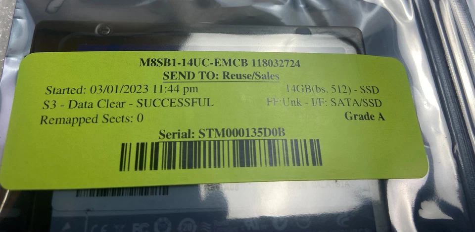 EMC MACH8 M8SB1-14UC-EMCB 14 GB 1.8" SATA Internal Solid State Drive SSD Tested - Image 4 of 4