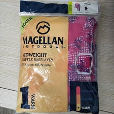 Magellan Outdoors NEW Kids Youth Small Base Layer Set Waffle Pink 