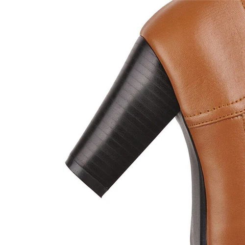 Women Mid-calf Boots Winter Block Heeled Short Boot Casual Autumn Shoes Big Size - Bild 13 von 21