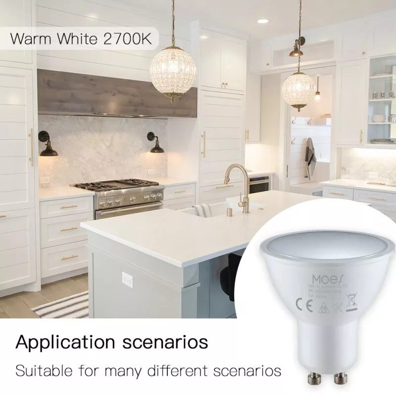 Tuya WiFi GU10 Smart LED Light Bulb RGB+CCT 5W dimmable Lamp Alexa Google Home. - Image 4 of 4