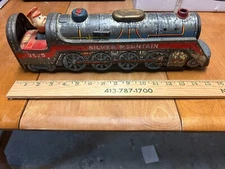 Vintage tin toy train Silver Mountain Express 3525 Modern Toys made in Japan